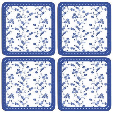 Blue Rose Set Of Four Coasters - Joe’s Haven