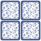 Blue Rose Set Of Four Coasters - Joe’s Haven