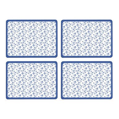 Blue Rose Set Of Four Placemats - Joe’s Haven