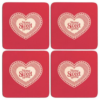 Home Sweet Home Set Of Four Cork Coasters - Joe’s Haven