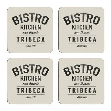 Bistro Set Of Four Square Coasters - Joe’s Haven