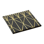 Geome Set Of 4 Prism Black And Gold Coasters - Joe’s Haven