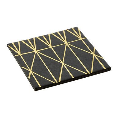 Geome Set Of 4 Prism Black And Gold Coasters - Joe’s Haven
