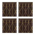 Geome Set Of 4 Prism Black And Gold Coasters - Joe’s Haven
