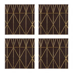 Geome Set Of 4 Prism Black And Gold Coasters - Joe’s Haven