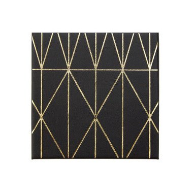 Geome Set Of 4 Prism Black And Gold Coasters - Joe’s Haven