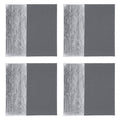 Geome Set Of 4 Leather Effect Grey And Silver Coasters - Joe’s Haven