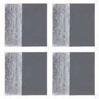 Geome Set Of 4 Leather Effect Grey And Silver Coasters - Joe’s Haven