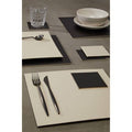 Geome Reversible Black And Cream Placemat And Coaster Set Of 4 - Joe’s Haven
