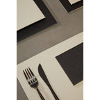Geome Reversible Black And Cream Placemat And Coaster Set Of 4 - Joe’s Haven