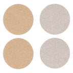 Geome Set of 4 Reversible Gold And Silver Glitter Coasters - Joe’s Haven