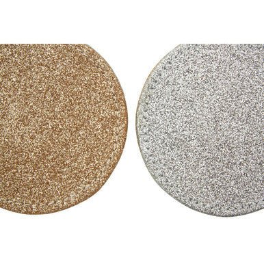 Geome Set of 4 Reversible Gold And Silver Glitter Coasters - Joe’s Haven