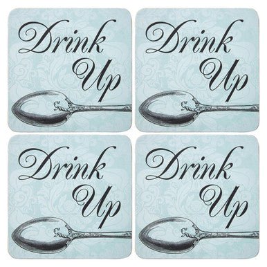 Set Of Four Drink Up Cork Coaster - Joe’s Haven