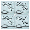Set Of Four Drink Up Cork Coaster - Joe’s Haven