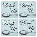 Set Of Four Drink Up Cork Coaster - Joe’s Haven