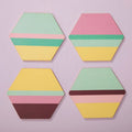 Mimo Set Of 4 Miami Striped Gold Foil Coasters - Joe’s Haven