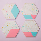 Mimo Set Of 4 Hexagonal Cork Coasters - Joe’s Haven