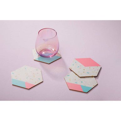 Mimo Set Of 4 Hexagonal Cork Coasters - Joe’s Haven