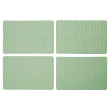 Frosted Deco Set Of 4 Green Placemats - Joe’s Haven