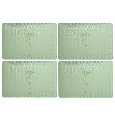 Frosted Deco Set Of 4 Green Placemats - Joe’s Haven