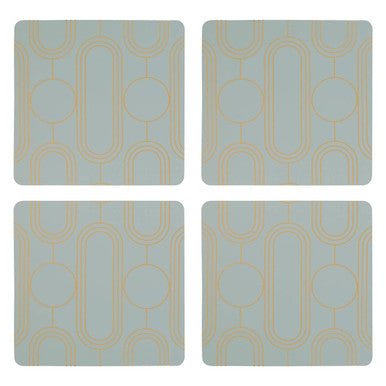 Frosted Deco Set Of 4 Green Coasters - Joe’s Haven