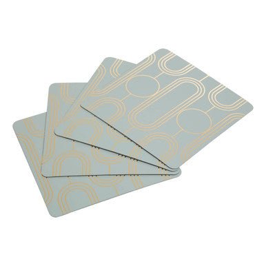 Frosted Deco Set Of 4 Green Coasters - Joe’s Haven