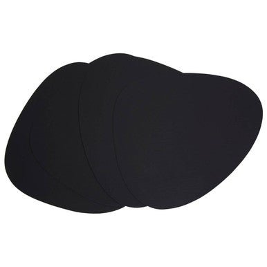 Catlins Pebble 4Pc Black Leather Placemats - Joe’s Haven
