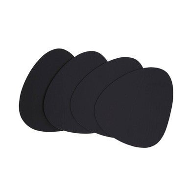 Catlins 4Pc Pebble Black Leather Coasters - Joe’s Haven