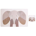 Effy Set Of 2 Elephant Placemat And Coaster - Joe’s Haven