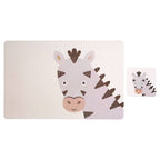 Effy Set Of 2 Zebra Placemat And Coaster - Joe’s Haven