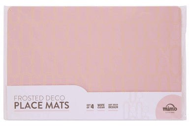 Frosted Deco Set Of 4 Pink Placemats - Joe’s Haven