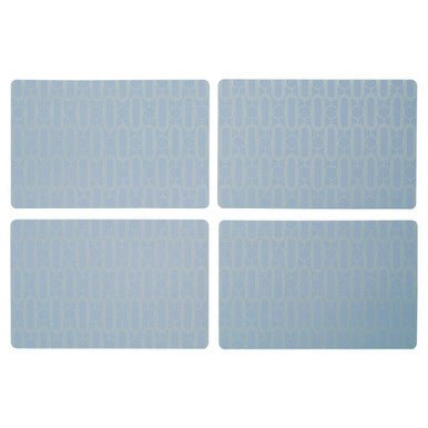 Frosted Deco Set Of 4 Blue Placemats - Joe’s Haven