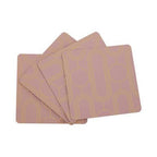Frosted Deco Set Of 4 Pink Coasters - Joe’s Haven