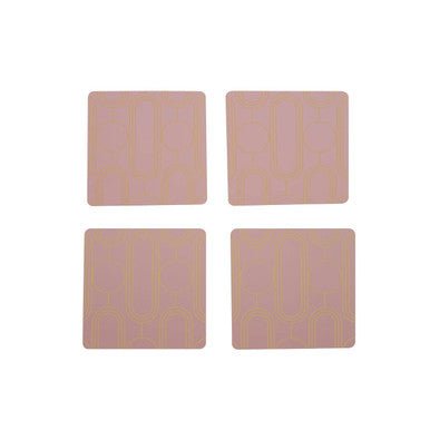 Frosted Deco Set Of 4 Pink Coasters - Joe’s Haven