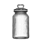 Abbie Ribbed Glass Storage Jar 1300 ml - Joe’s Haven