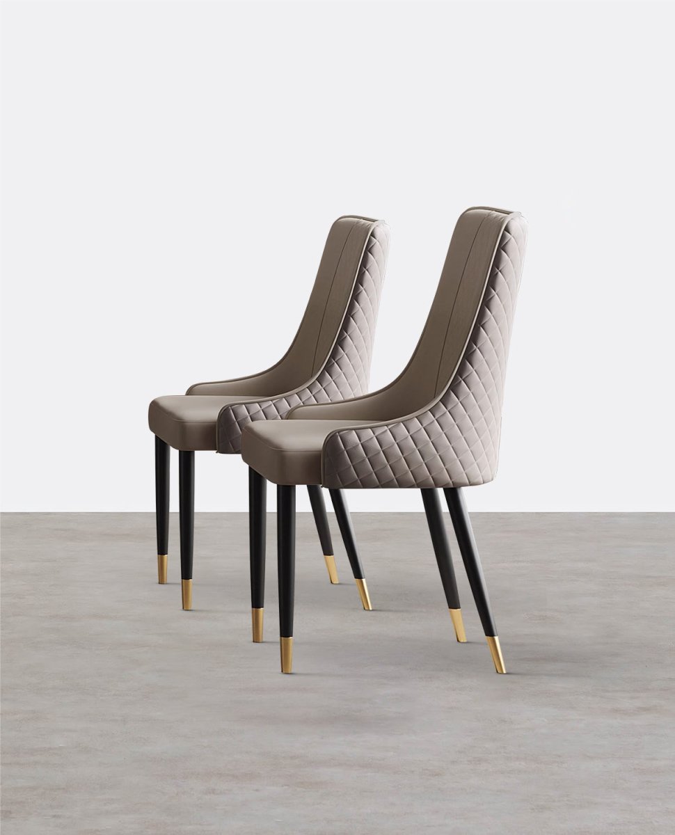A Set of 2 Costanza Matching Dining Chairs, Grey For Clearance - Joe’s Haven