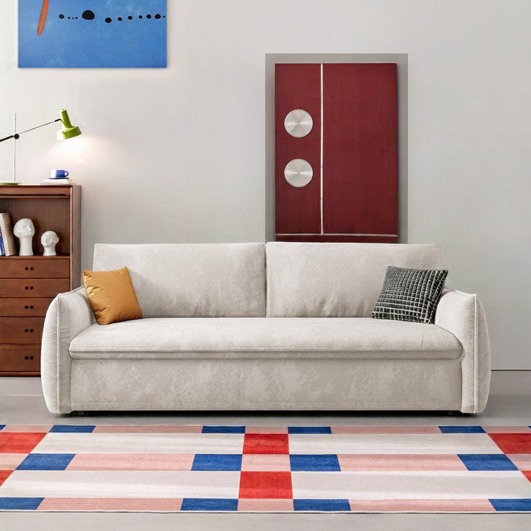 Fernandez Two Seater, Three Seater Sofa Bed With Storage, Suede - Joe’s Haven