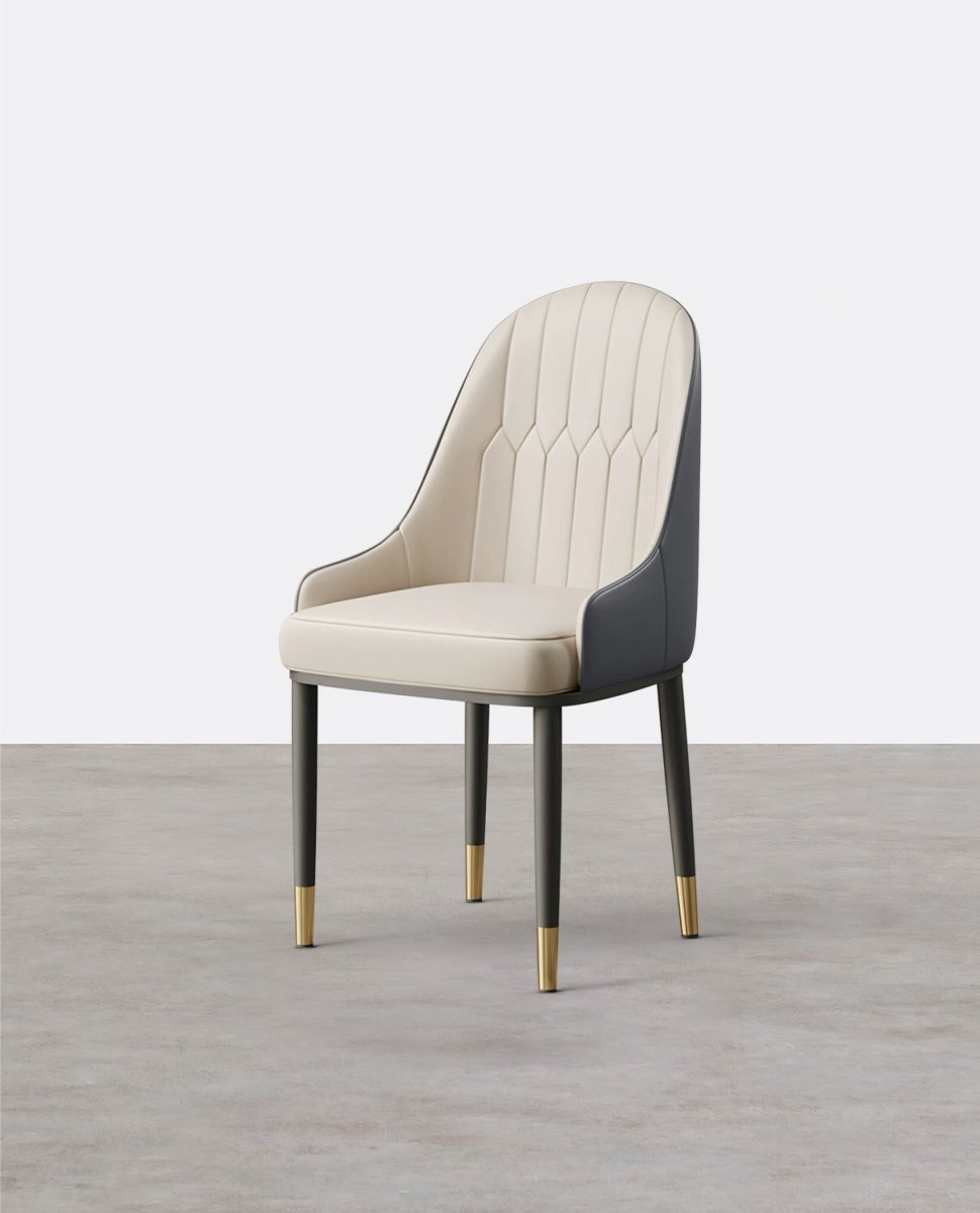 A Set of 2 Scott Dining Chairs, PU Leather - Joe’s Haven