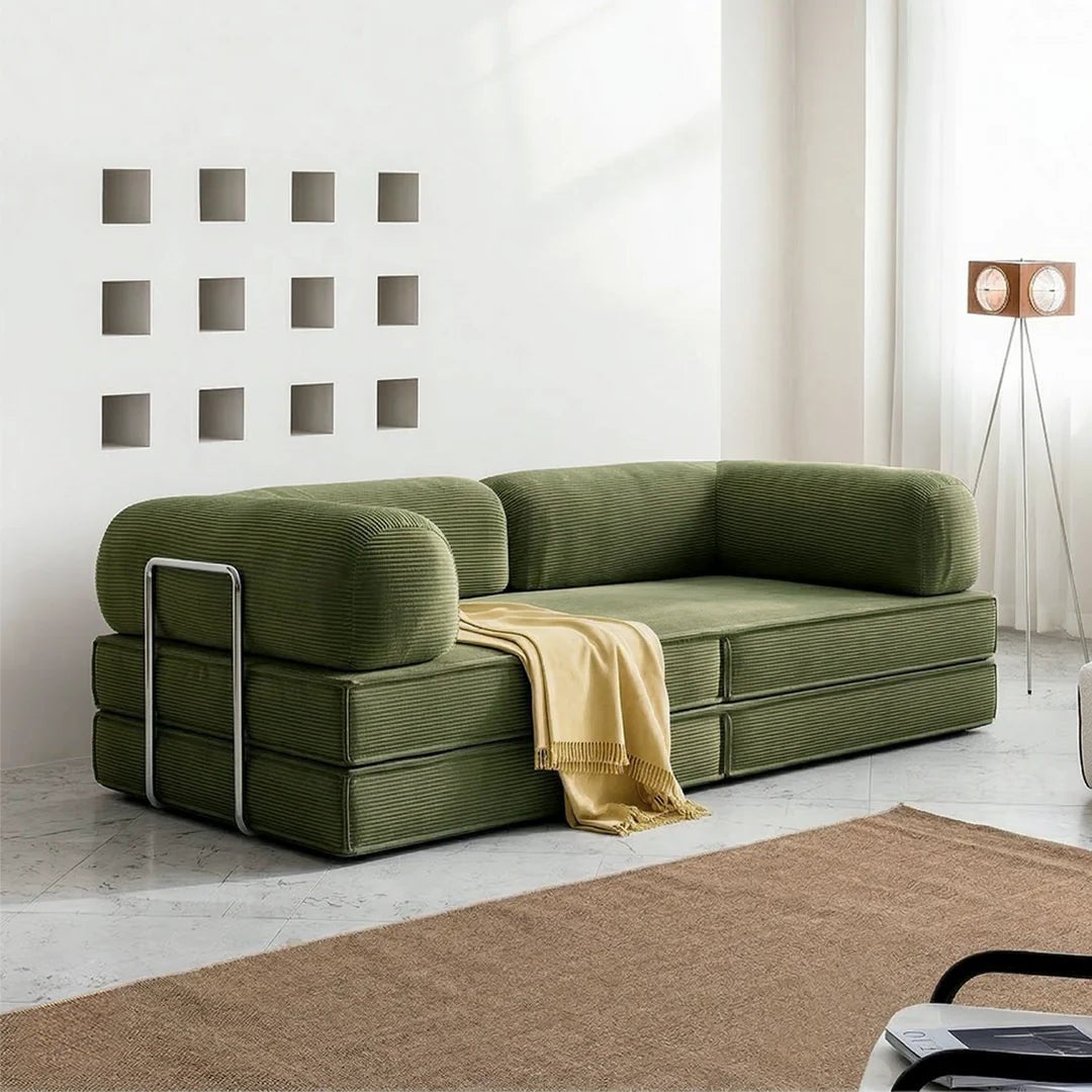 Van Buren Foldable Lazy Sofa Bed, Corduroy - Joe’s Haven