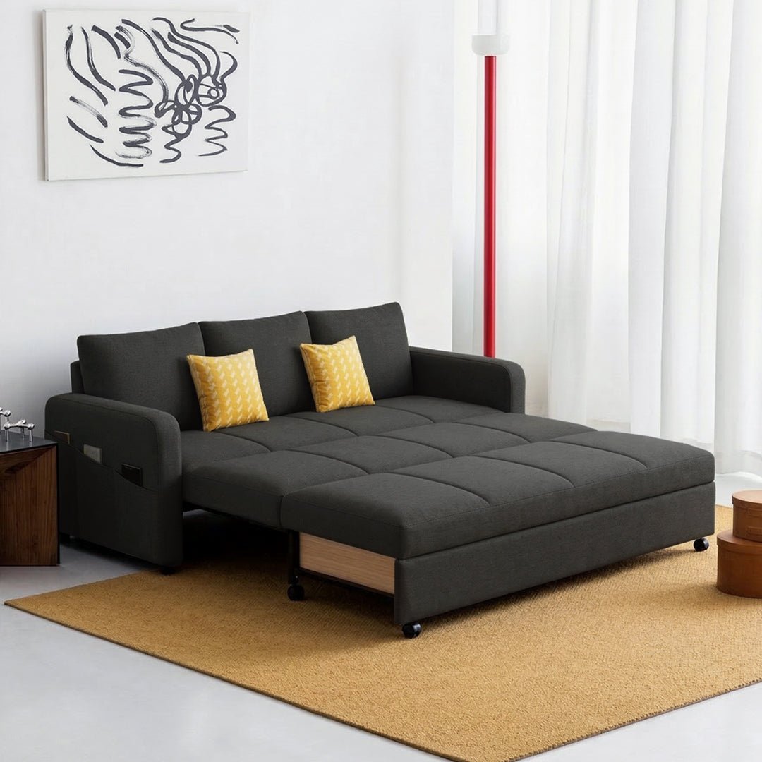 Gabriel Two Seater Sofa Bed, Linen - Joe’s Haven