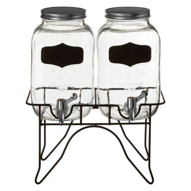 Grocer Set Of 2 Drink Dispensers With Stand - Joe’s Haven