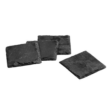 Preto Set Of Four Slate Square Coasters