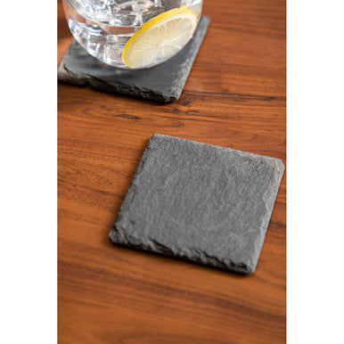 Preto Set Of Four Slate Square Coasters