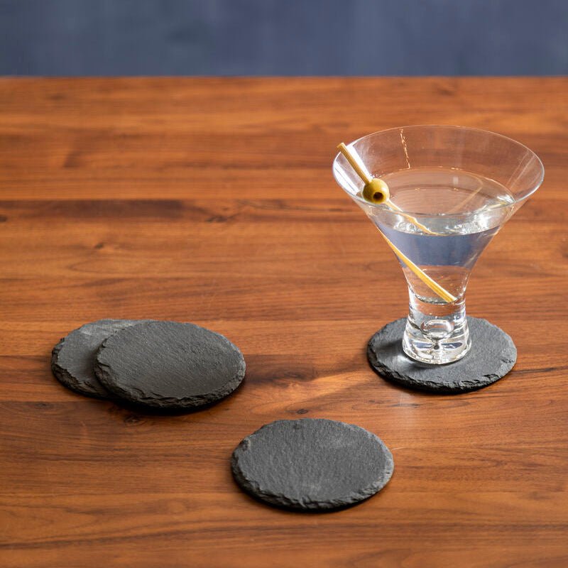 Set Of Four Slate Round Coasters - Joe’s Haven