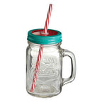 Bocal Embossed Mason Square Jar Mug With Watermelon Lid - Joe’s Haven