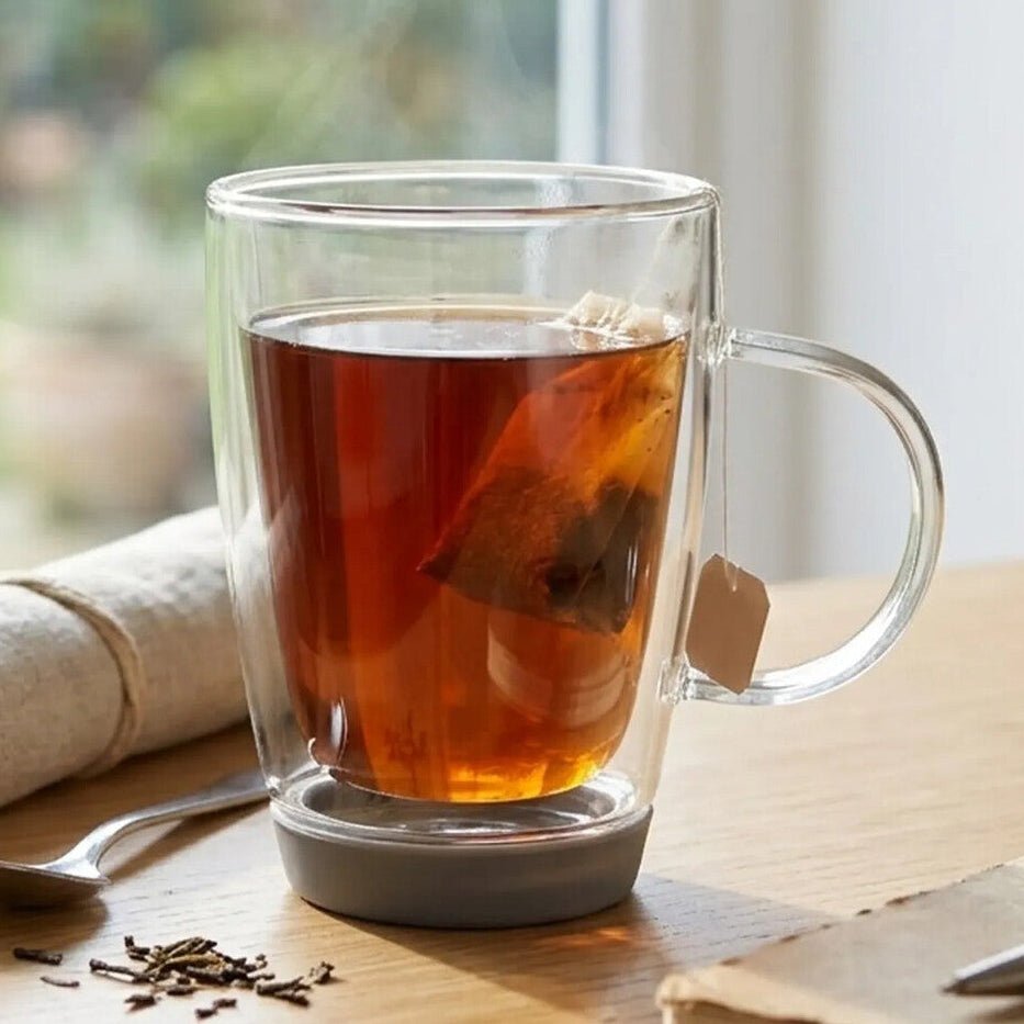 Amari Double Wall Glass Mug with Silicone Base 350ml - Joe’s Haven