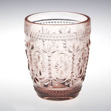 Fleur Set Of Four Pink and Blue Glass Tumblers - Joe’s Haven