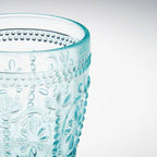 Fleur Set Of Four Pink and Blue Glass Tumblers - Joe’s Haven