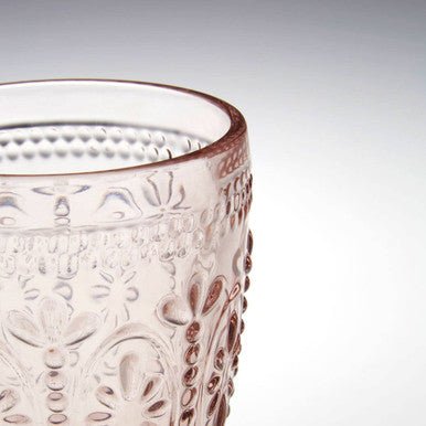 Fleur Set Of Four Pink and Blue Glass Tumblers - Joe’s Haven