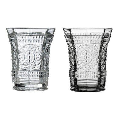 Baroque Smoked Glass Tumbler - Joe’s Haven